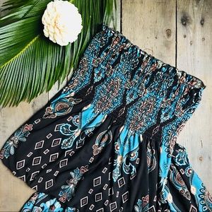 Brown & Turquoise maxi dress